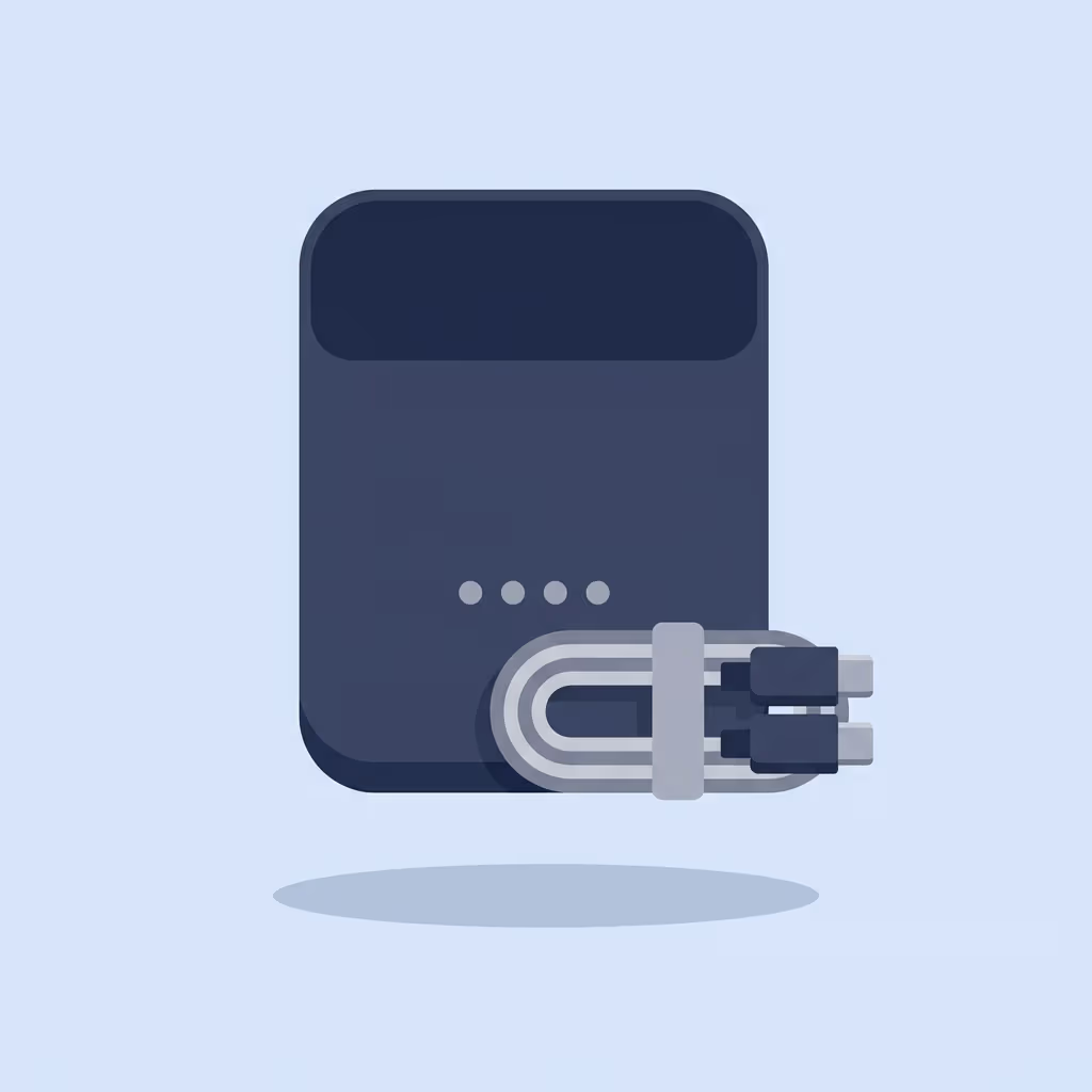 Power Bank with USB-C Cable